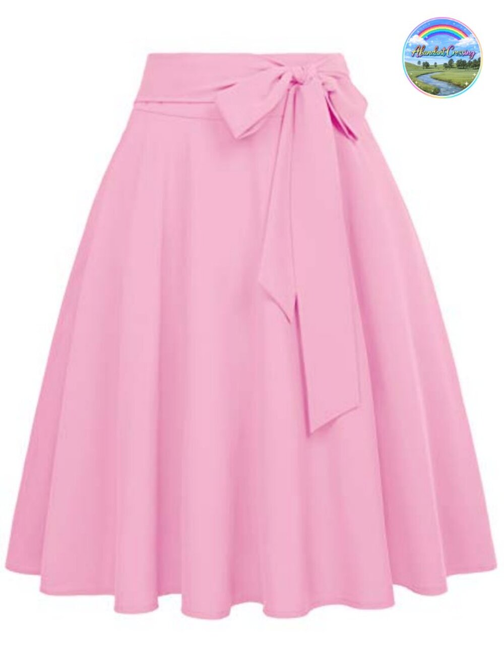 High Waisted A-Line Midi Skirt with Pockets Flowy Pleated Flared